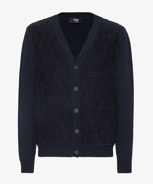 시그니처 패턴 울 가디건