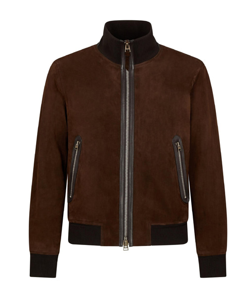 스웨이드 트랙 봄버 자켓