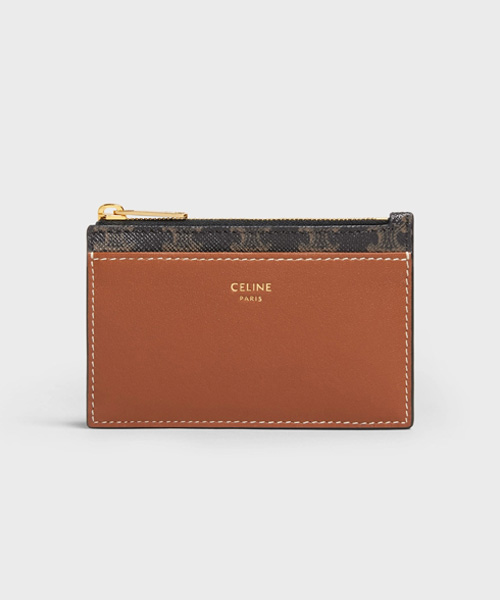 트리옹프 캔버스 램스킨 지퍼 카드 지갑