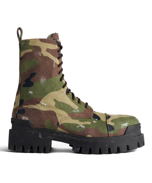 스트라이크 카모 프린트 20MM 부츠 다크 그린