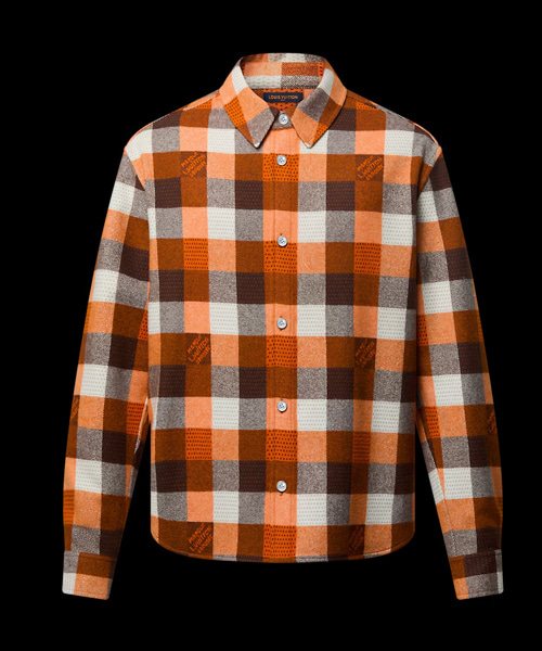 버튼 다운 롱 슬리브 플란넬 셔츠