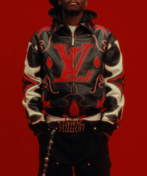 시그니처 로고 가죽 자켓