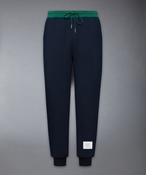 브러쉬드 컬러 블록 스웨트팬츠