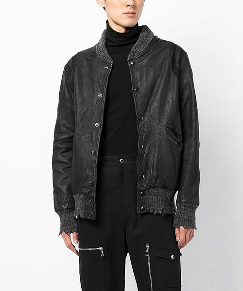 리버서블 디스트로이드 블루종 자켓