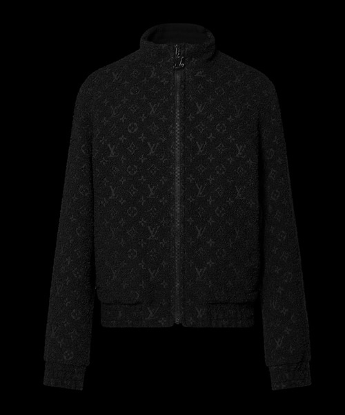 모노그램 지퍼 블루종