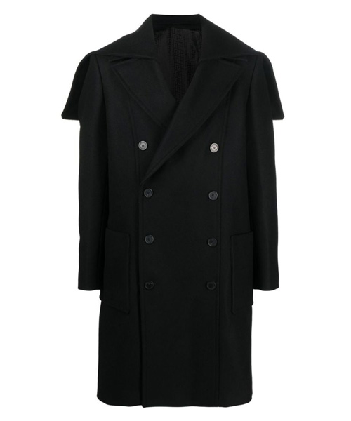 더블 브레스티드 울 코트