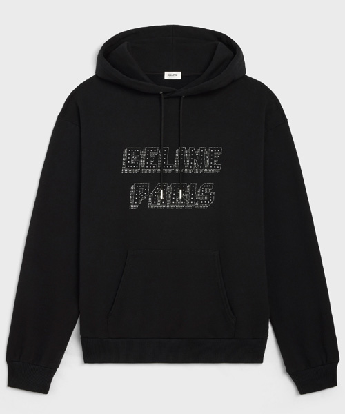 스터드 코튼 플리스 후디