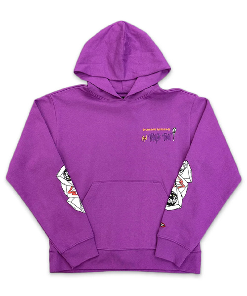 메티 보이 퍼플 코튼 후디