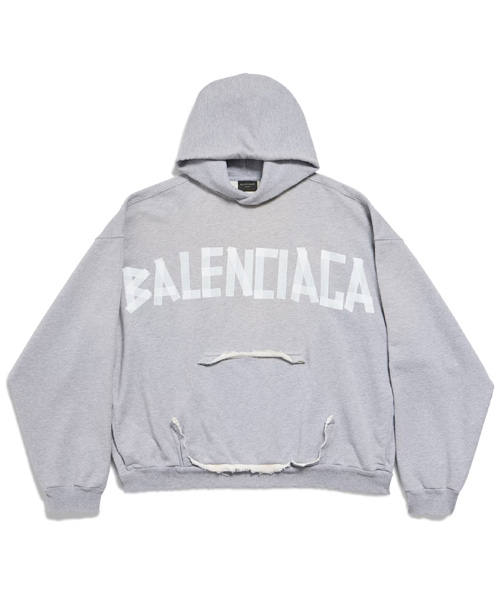 뉴 테이프 타입 라지 핏 립드 포켓 후디