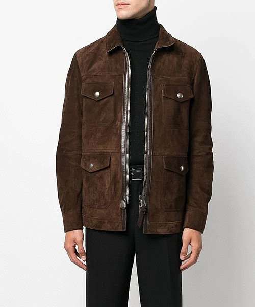 빅 포켓 스웨이드 지퍼 자켓