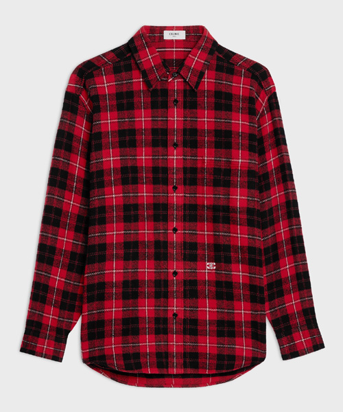 체크 코튼 럼버잭 셔츠