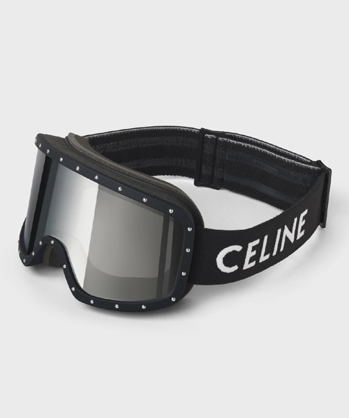 메탈 스터드 & 미러 렌즈 플라스틱 스키 고글