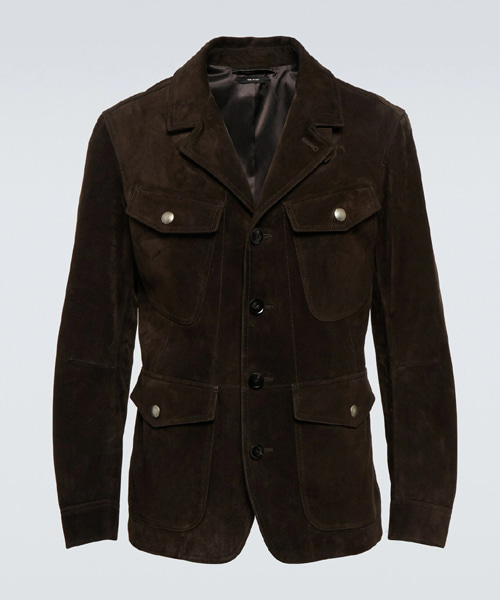 스웨이드 빅 포켓 싱글 자켓