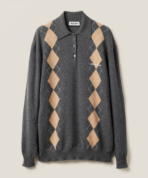 캐시미어 니트 폴로셔츠