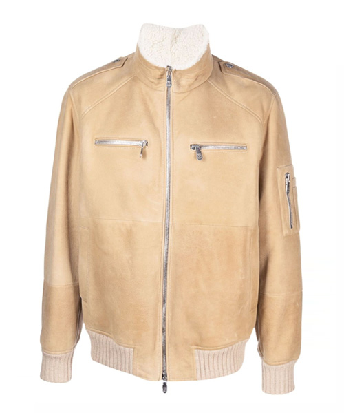 롱 슬리브 가죽 자켓