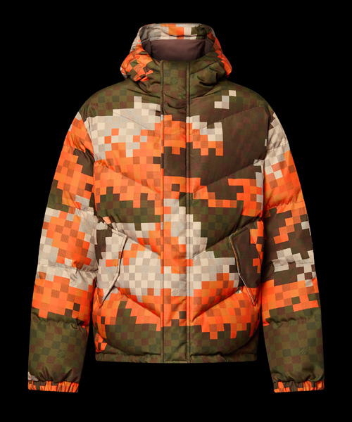 그래픽 프린트 푸퍼 재킷