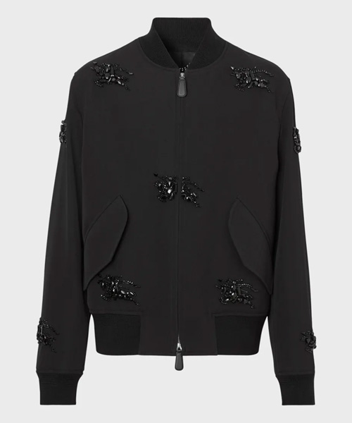 크리스탈 임베리쉬드 해링톤 자켓