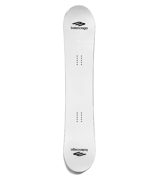 실버 & 블랙 로고 프린트 스노우보드