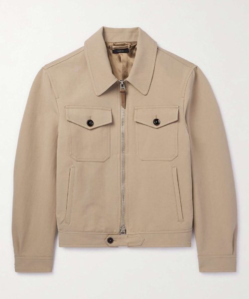 코튼 트윌 블루종 자켓