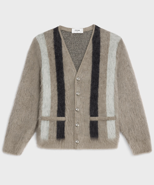 브러시드 모헤어 가디건