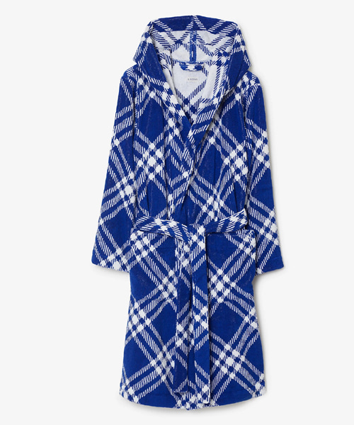 체크 코튼 로브