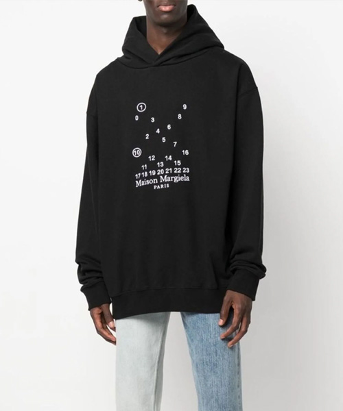 로고 후드 스웨트셔츠