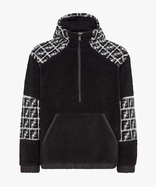 시그니처 패턴 패브릭 후디