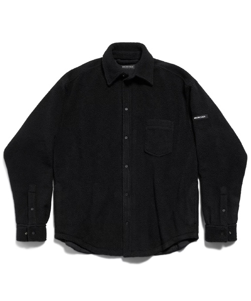 브러쉬드 플리스 오버셔츠