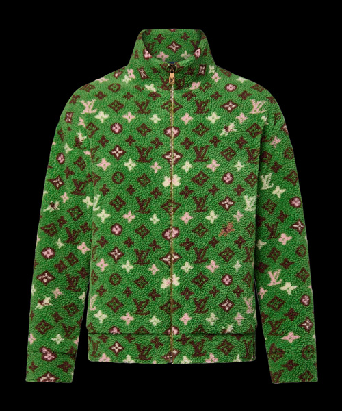 모노그램 플리스 블루종