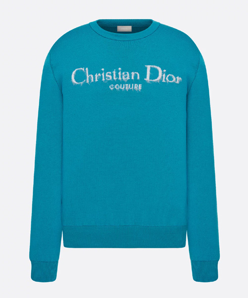 블루 울 블렌드 쿠튀르 스웨터