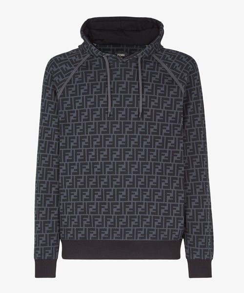 시그니처 패턴 후디 스웨트셔츠