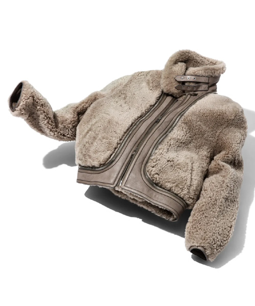 셔링 에비에이터 지퍼 자켓