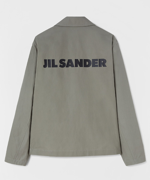 로고 프린트 경량 코튼 포플린 블루종 재킷