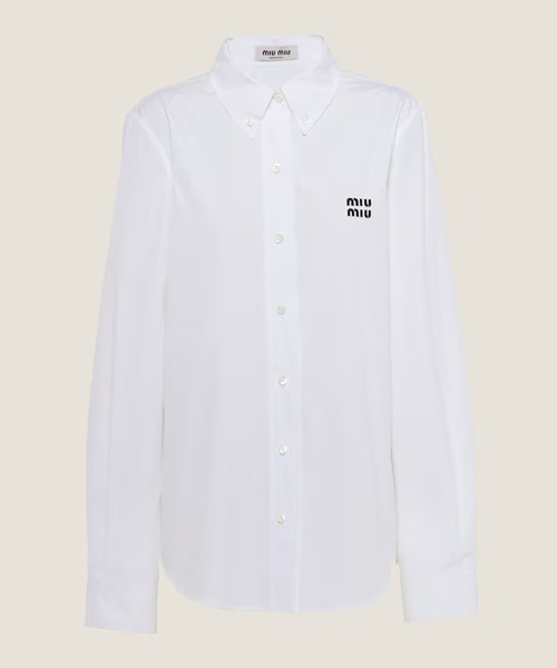 엠브로이더드 포플린 셔츠