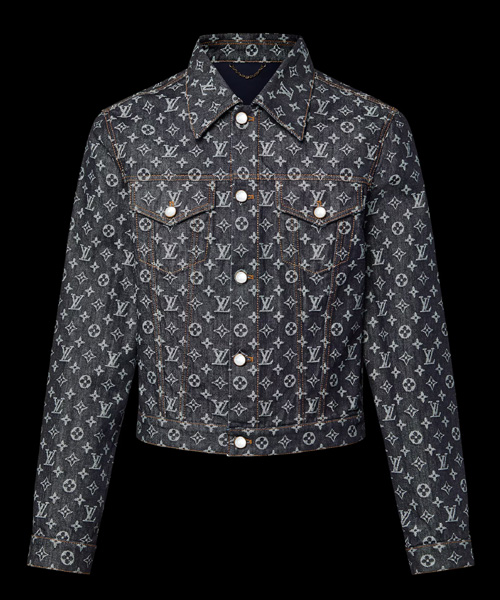 모노그램 자카드 데님 자켓