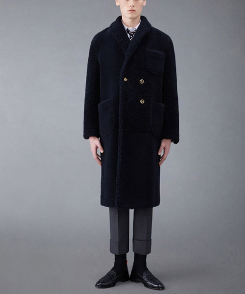 다이드 시어링 더블 오버코트