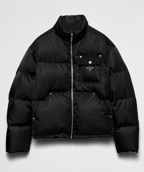 리나일론 크롭 다운 자켓