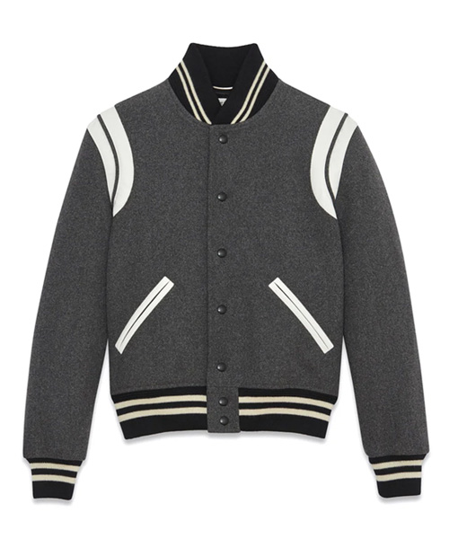 울 바시티 테디 보머 자켓