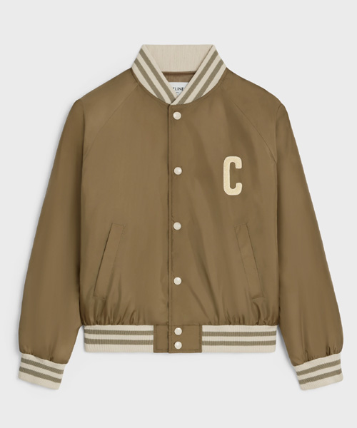 나일론 로고 프린트 테디 자켓