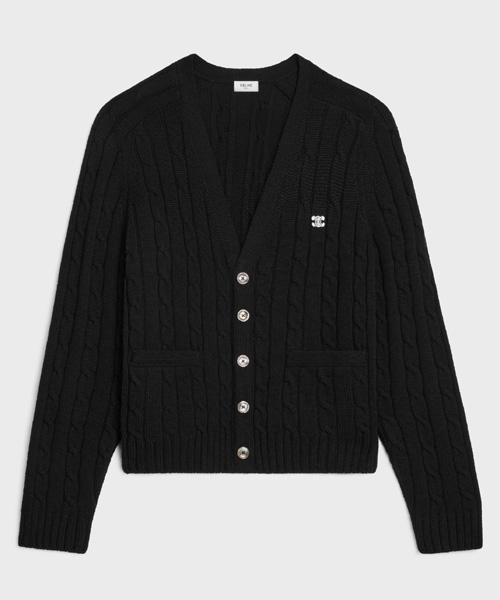 트리옹프 케이블 니트 캐시미어 가디건