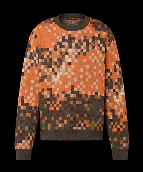 자카드 코튼 풀오버