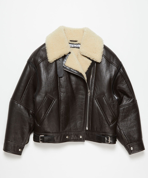 가죽 시어링 재킷