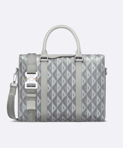 링고 브리프케이스 그레이 CD 다이아몬드 캔버스 스무스 카프스킨