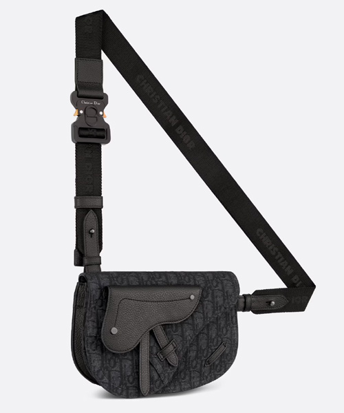 디올 오블리크 자카드 새들 파우치