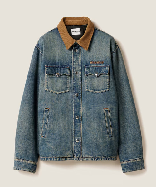 데님 다운 재킷