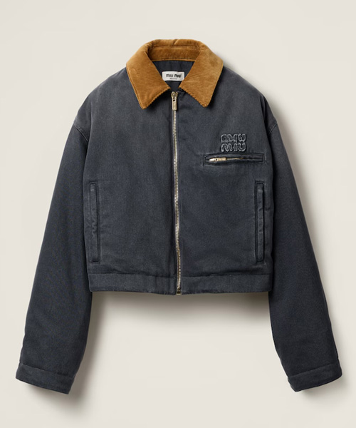 드릴 블루종 재킷