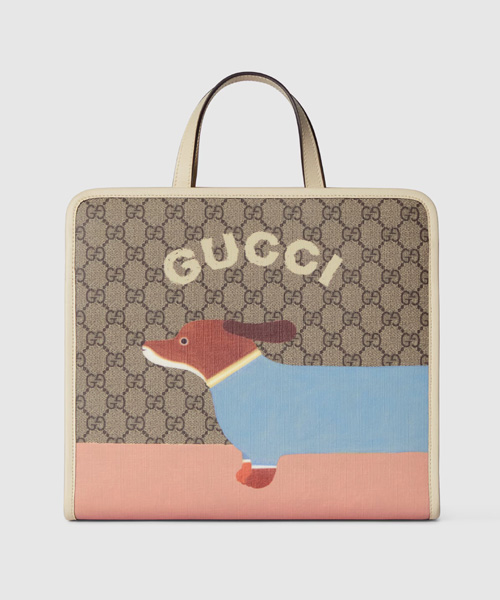 강아지 프린트 토트백