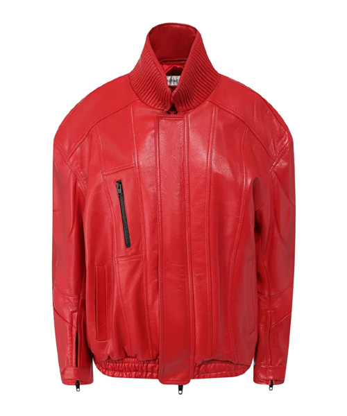 백 BB 로고 바이커 자켓