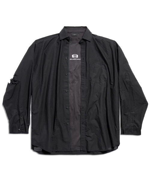 유니티 스포츠 아이콘 레이어드 오버사이즈 셔츠