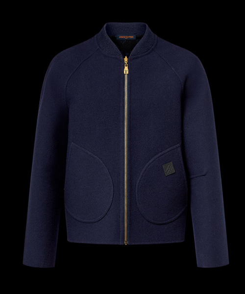 더블 페이스 울 리버서블 블루종